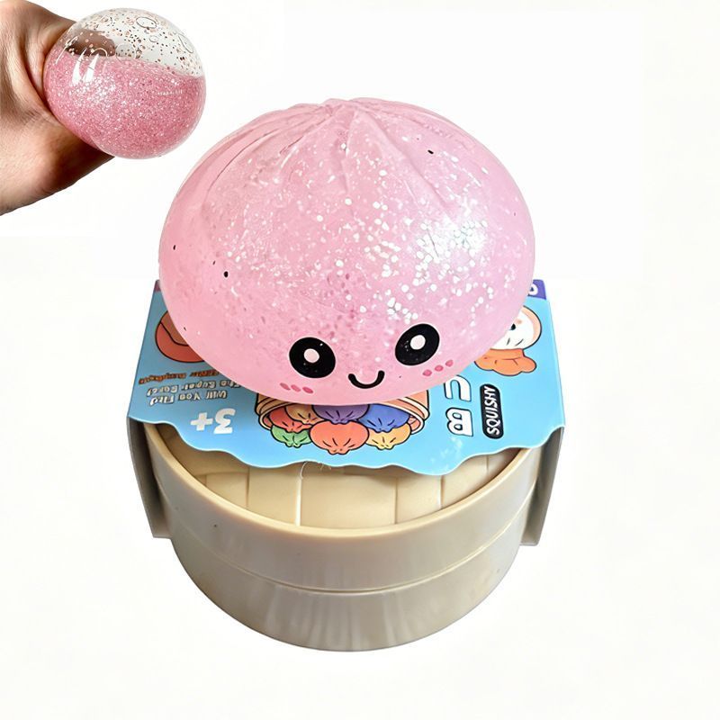 [Gold Powder Pectin] Pink Bun + Steamer - Image 1