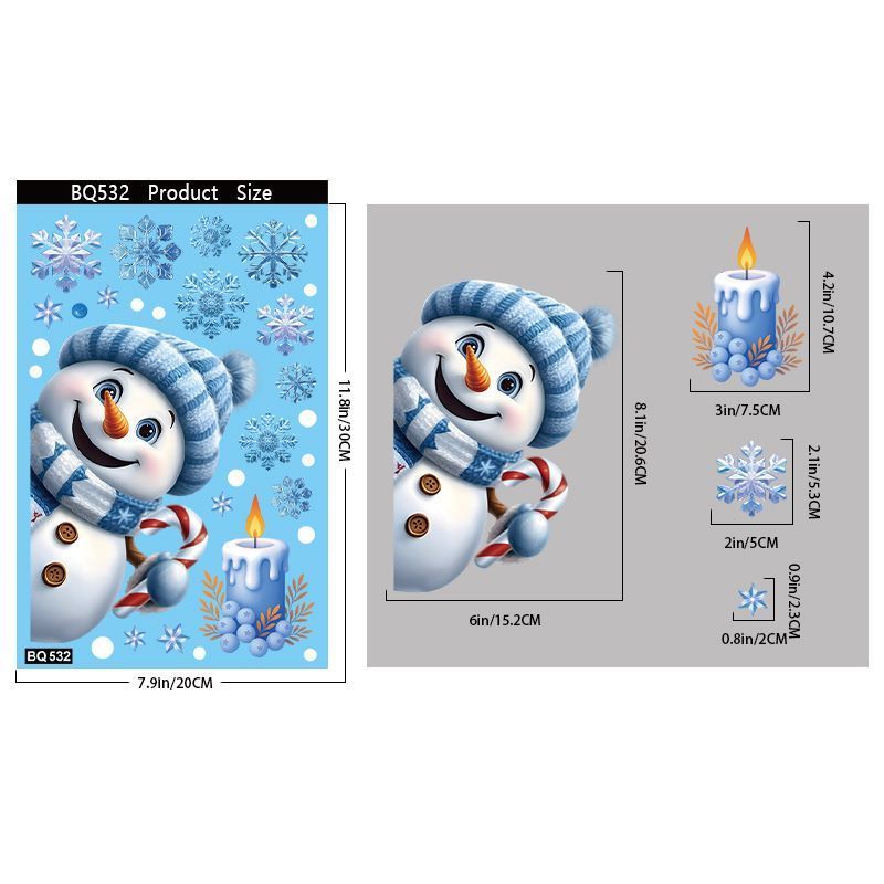 4 Styles Christmas Window Stickers Pack-03 - Image 4