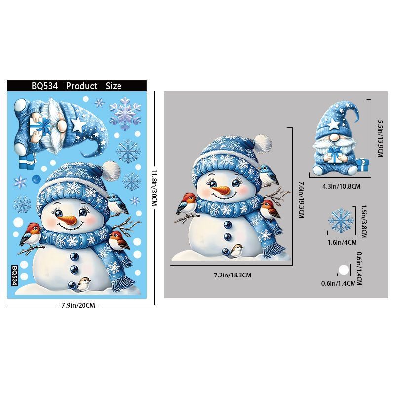 4 Styles Christmas Window Stickers Pack-04 - Image 6