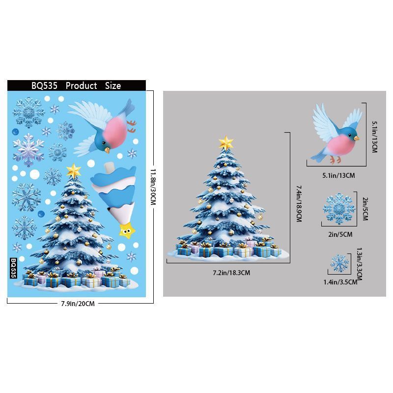 6 Styles Christmas Window Stickers Pack-03 - Image 7