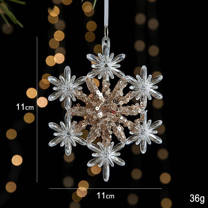 2pcs Snowflake A Christmas Ornament Props - Image 1