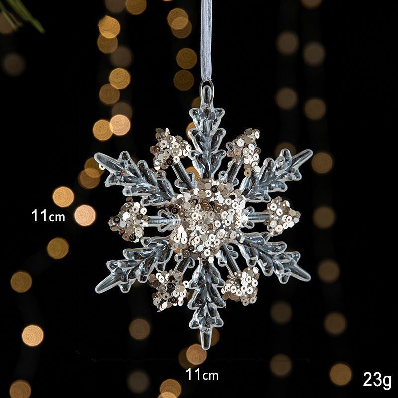 2pcs Snowflake B Christmas Ornament Props - Image 1