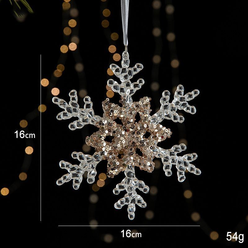 2pcs Snowflake C Christmas Ornament Props - Image 1