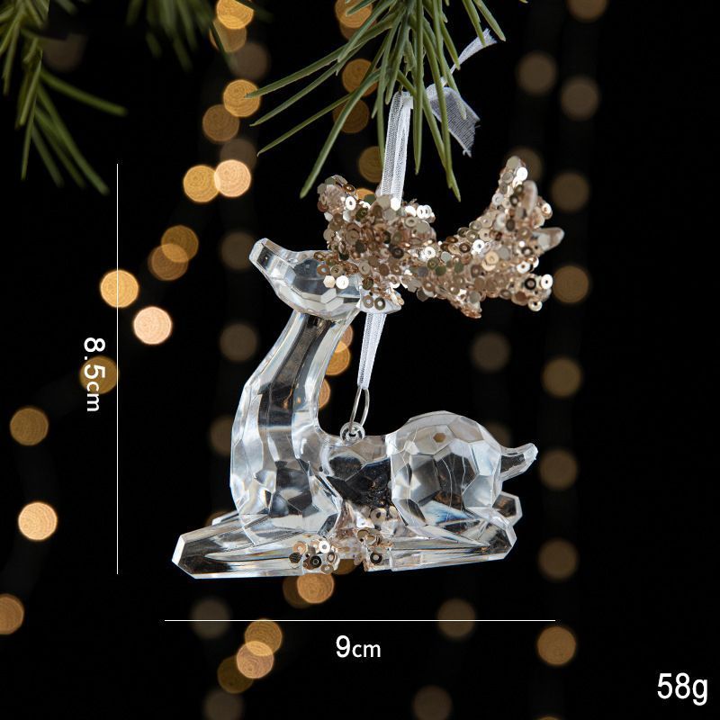 2pcs Sitting Reindeer Christmas Ornament Props - Image 1