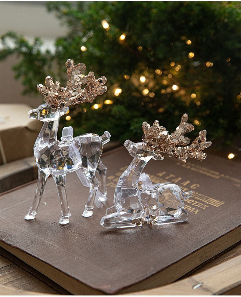 2pcs Sitting Reindeer Christmas Ornament Props - Image 6
