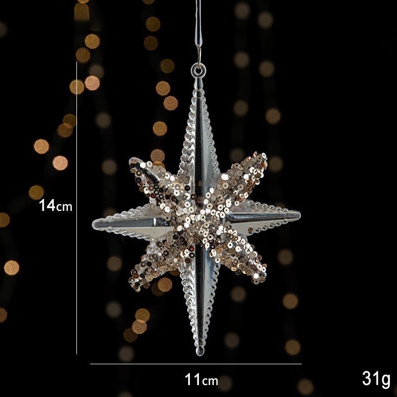 2pcs Burst Star Christmas Ornament Props - Image 1