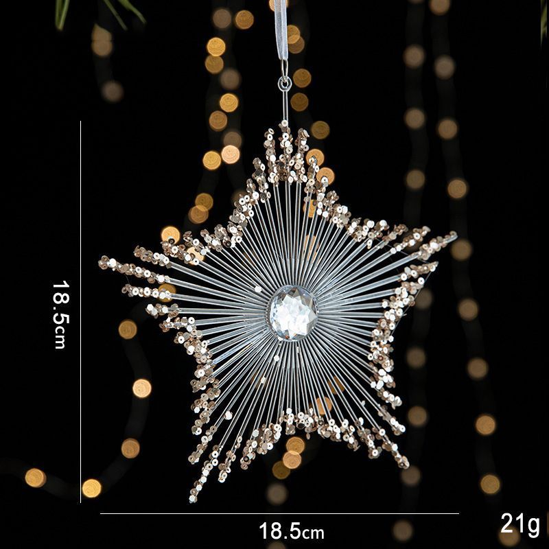 2pcs Five-pointed Star Christmas Ornament Props - Image 1