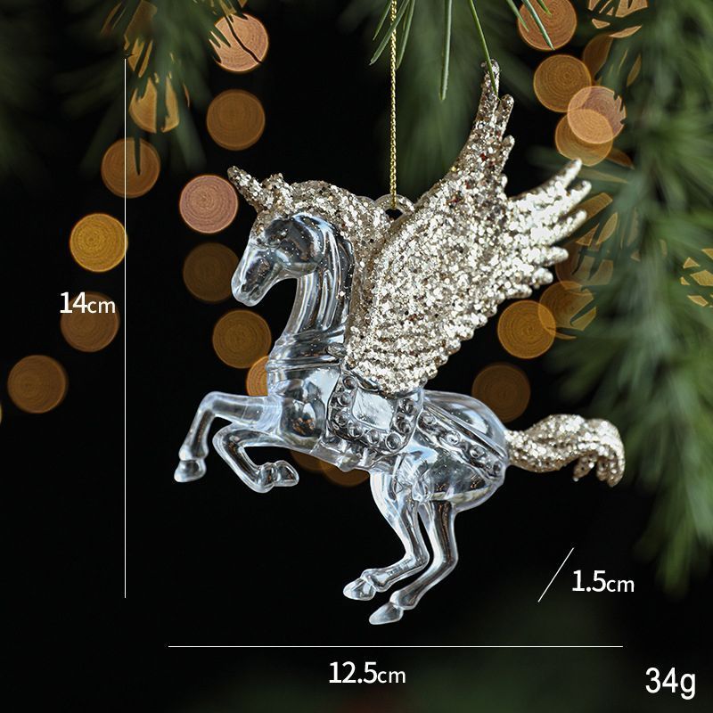 2pcs Unicorn A Christmas Ornament Props - Image 1