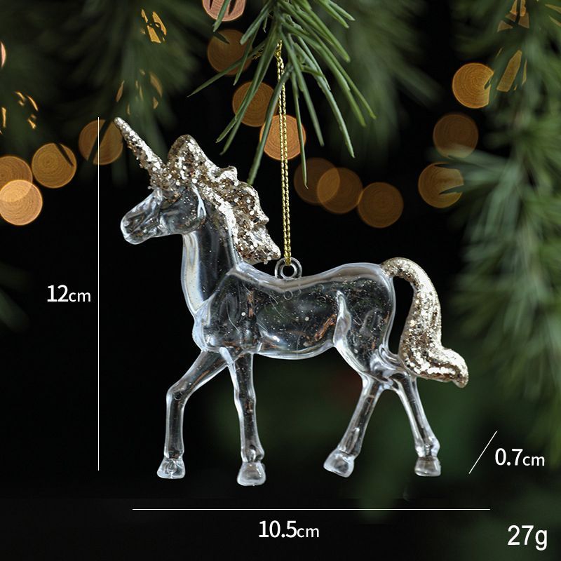 2pcs Unicorn B Christmas Ornament Props - Image 1