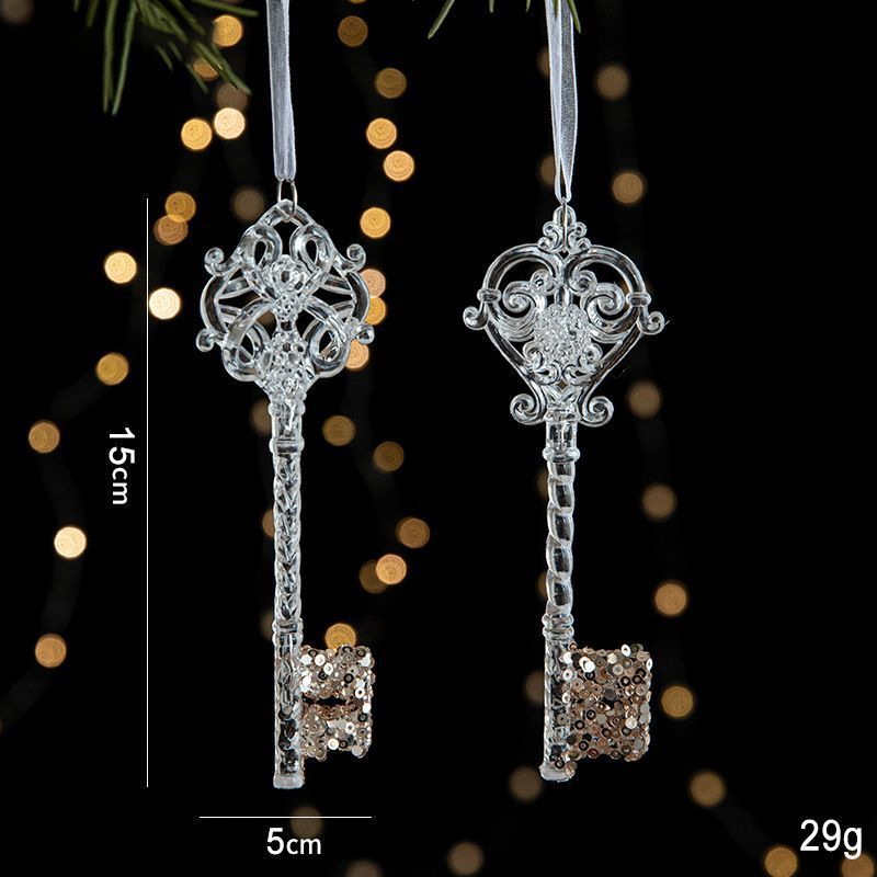 2pcs Key Christmas Ornament Props - Image 1