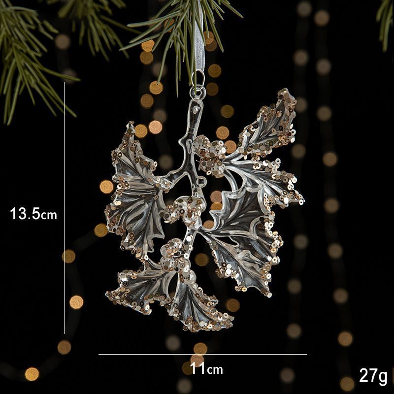 2pcs Leaf Christmas Ornament Props - Image 1