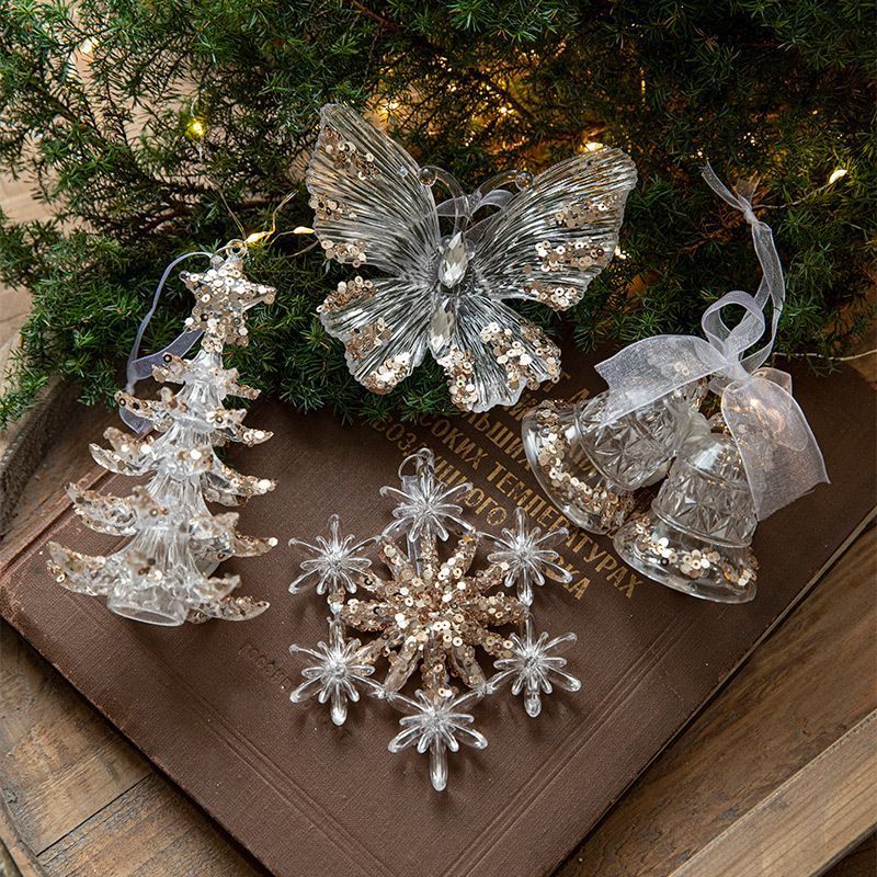 2pcs Feather Christmas Ornament Props - Image 2