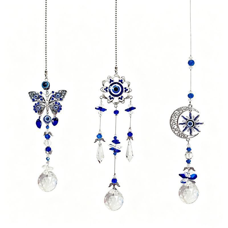 Blue Crystal Pendant Set - Image 1
