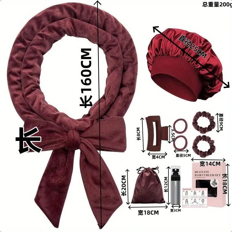 Pink No Heat Sleep Hair Curler 9Pcs Gift Set - Image 2