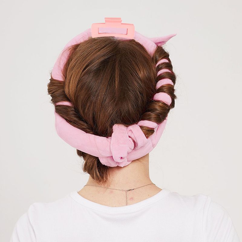 Pink No Heat Sleep Hair Curler 9Pcs Gift Set - Image 3