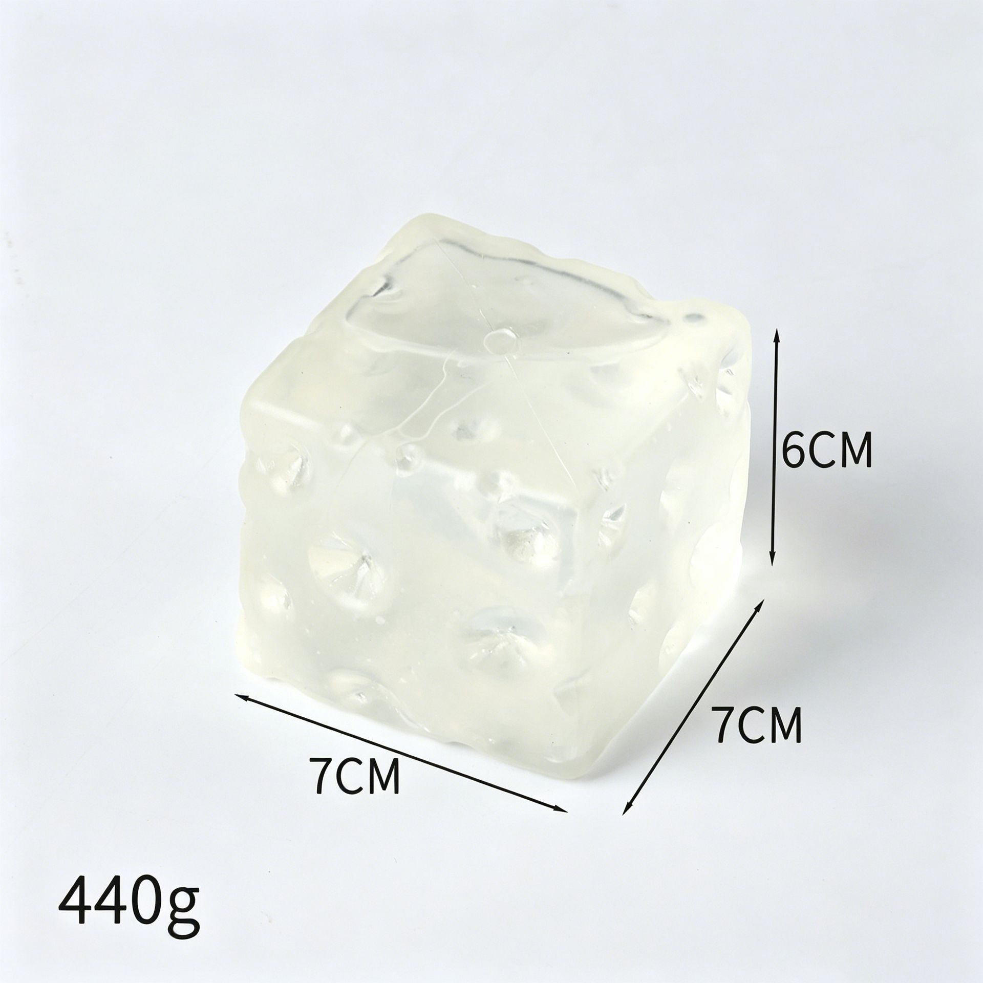 Transparent Cheese Squishy 7cm - Image 1