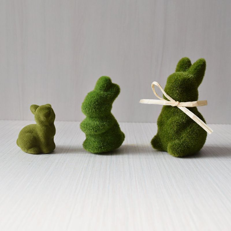 2PS Moss Bunny Decor 9.5cm High - Image 3
