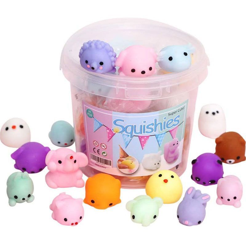 24pcs Mini Squishy Assorted 1 Bucket - Image 1