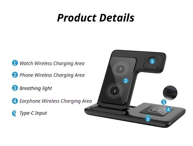 White 3-in-1 Wireless Charger - Image 3
