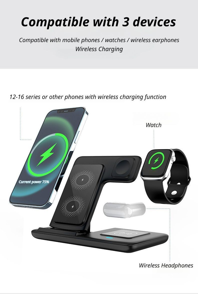 Pink 3-in-1 Wireless Charger - Image 6