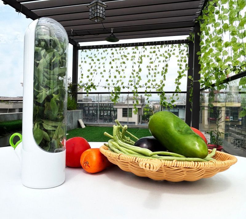 4Pcs Herb & Vegetable Fresh Storage Containers-White - Image 1
