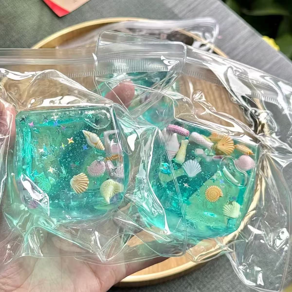 Ocean Themed Ice Cube Squishy Toy - Image 1