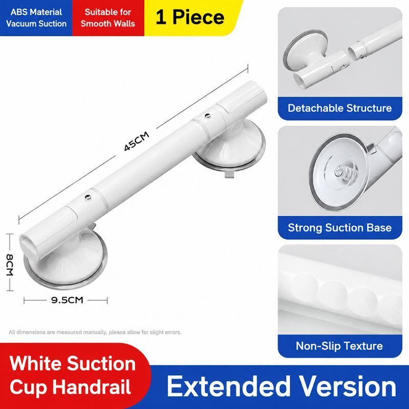 Extended White Suction Grab Bar - Image 1