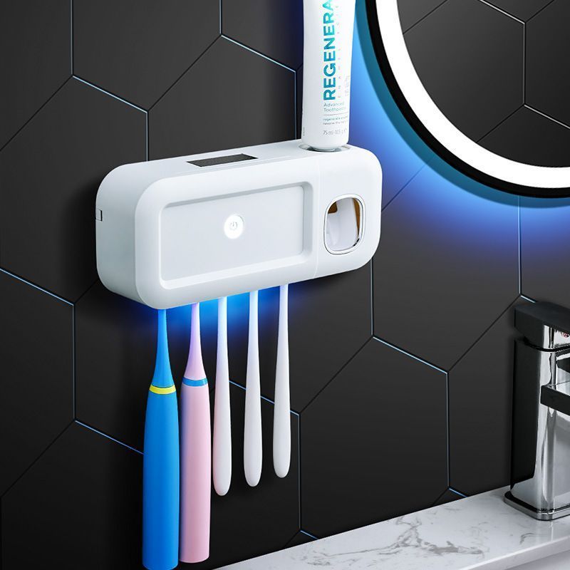 Gray No-Drill UV Toothbrush Holder - Image 2