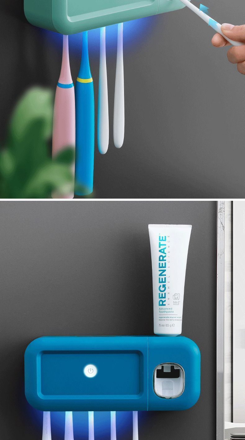 Gray No-Drill UV Toothbrush Holder - Image 7