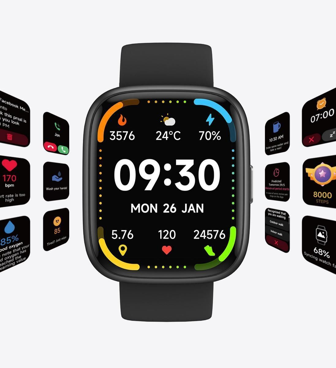 Call Health Smart Watch Black - Image 7
