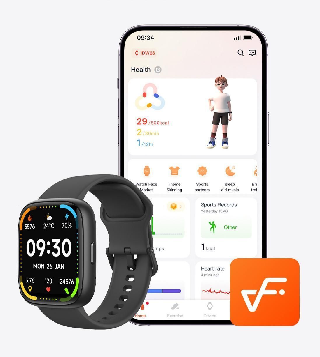 Call Health Smart Watch Black - Image 8