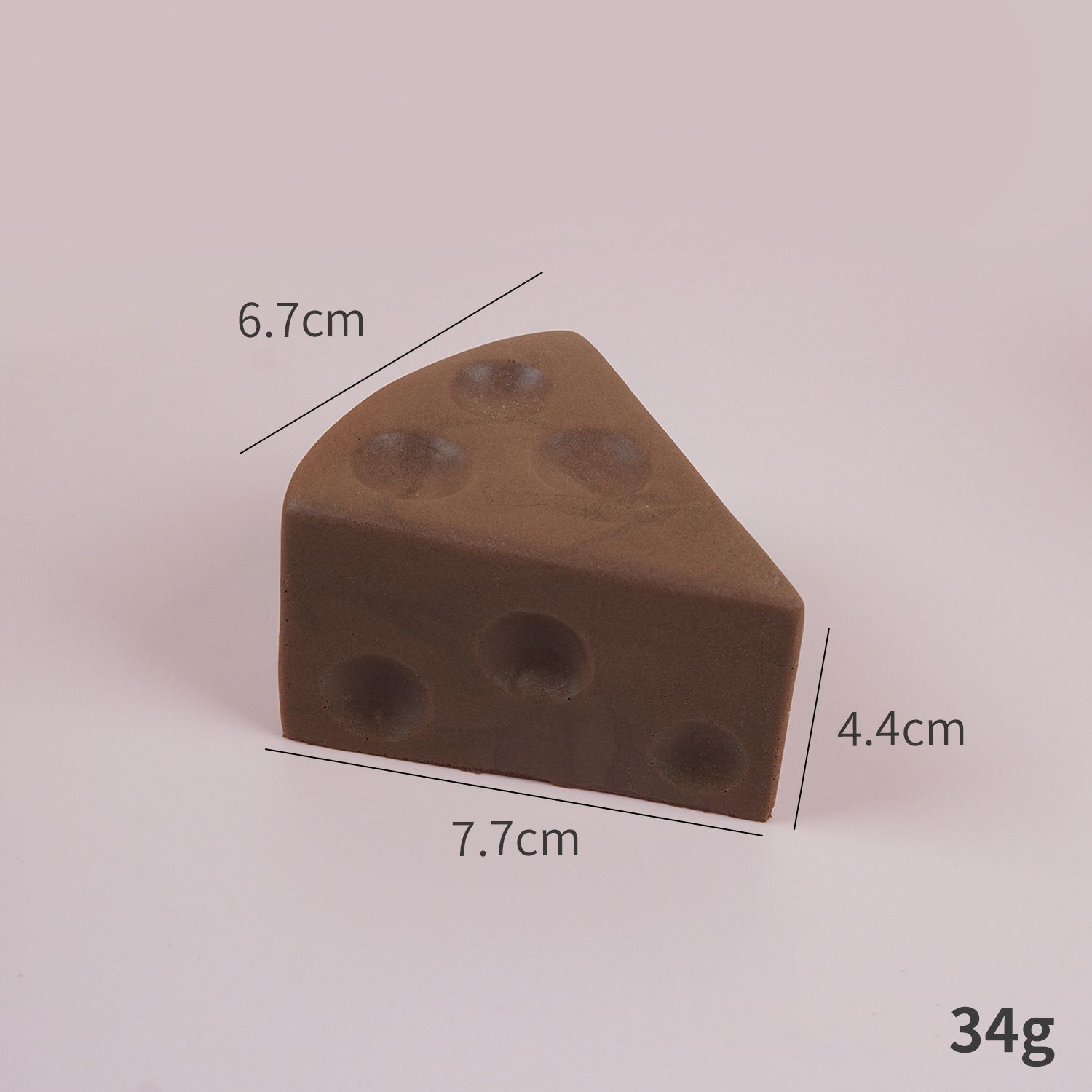 7.5cm Coffee Triangle Cheese Squishy Toy - Image 1