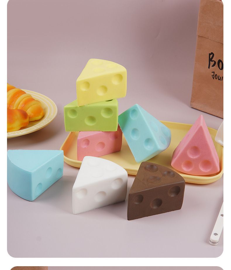 7.5cm Coffee Triangle Cheese Squishy Toy - Image 7