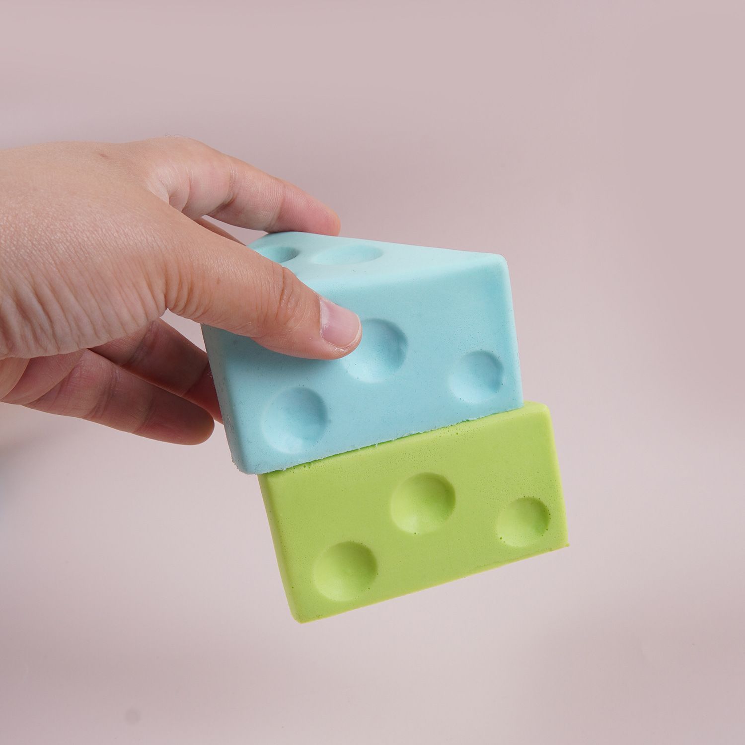 7.5cm Green Triangle Cheese Squishy Toy - Image 3