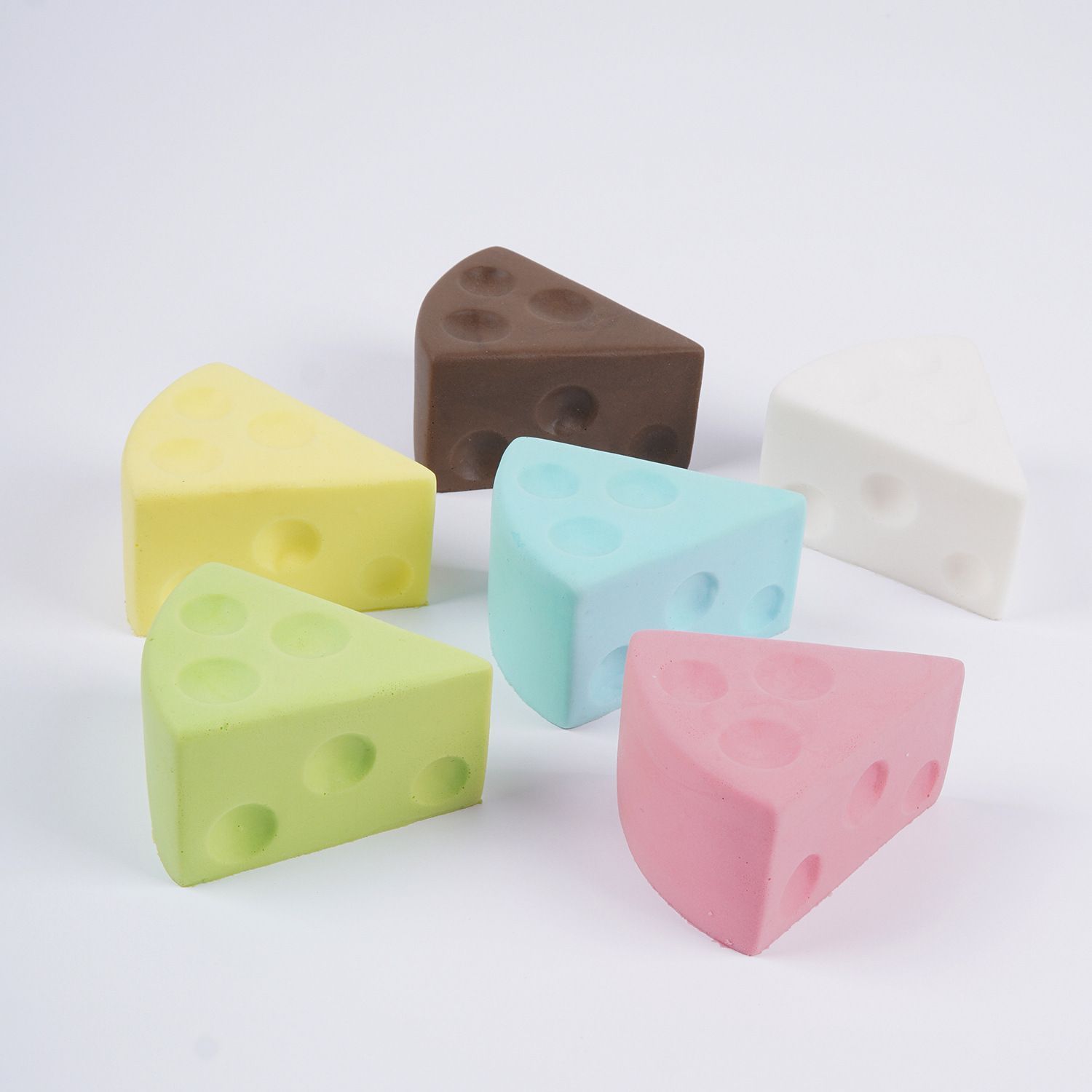 7.5cm Blue Triangle Cheese Squishy Toy - Image 5