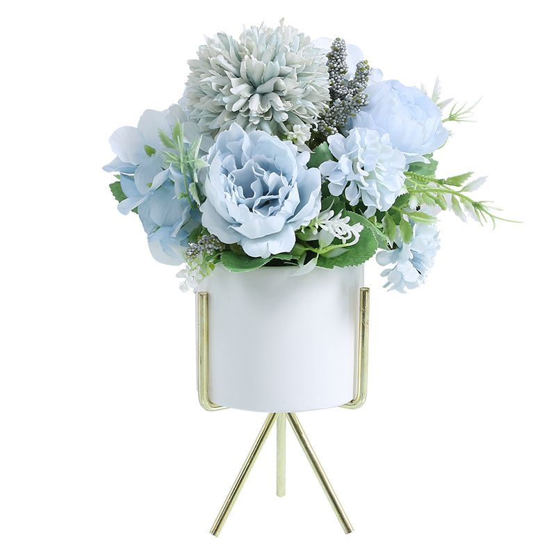 7-Branch Handheld Artificial Bouquet | Ins-Style Spring Romance, Long-Lasting Healing Little Happiness/7-prong rose hydrangea [ice white] - Image 4