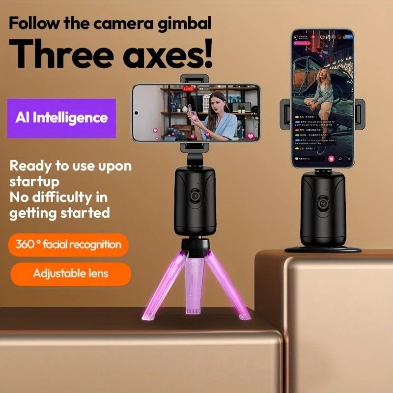 Mobile Cloud Auto-Tracking Smart Magic Stabilizer - AI Facial Recognition Desktop Phone Holder for Live Streaming - Image 8