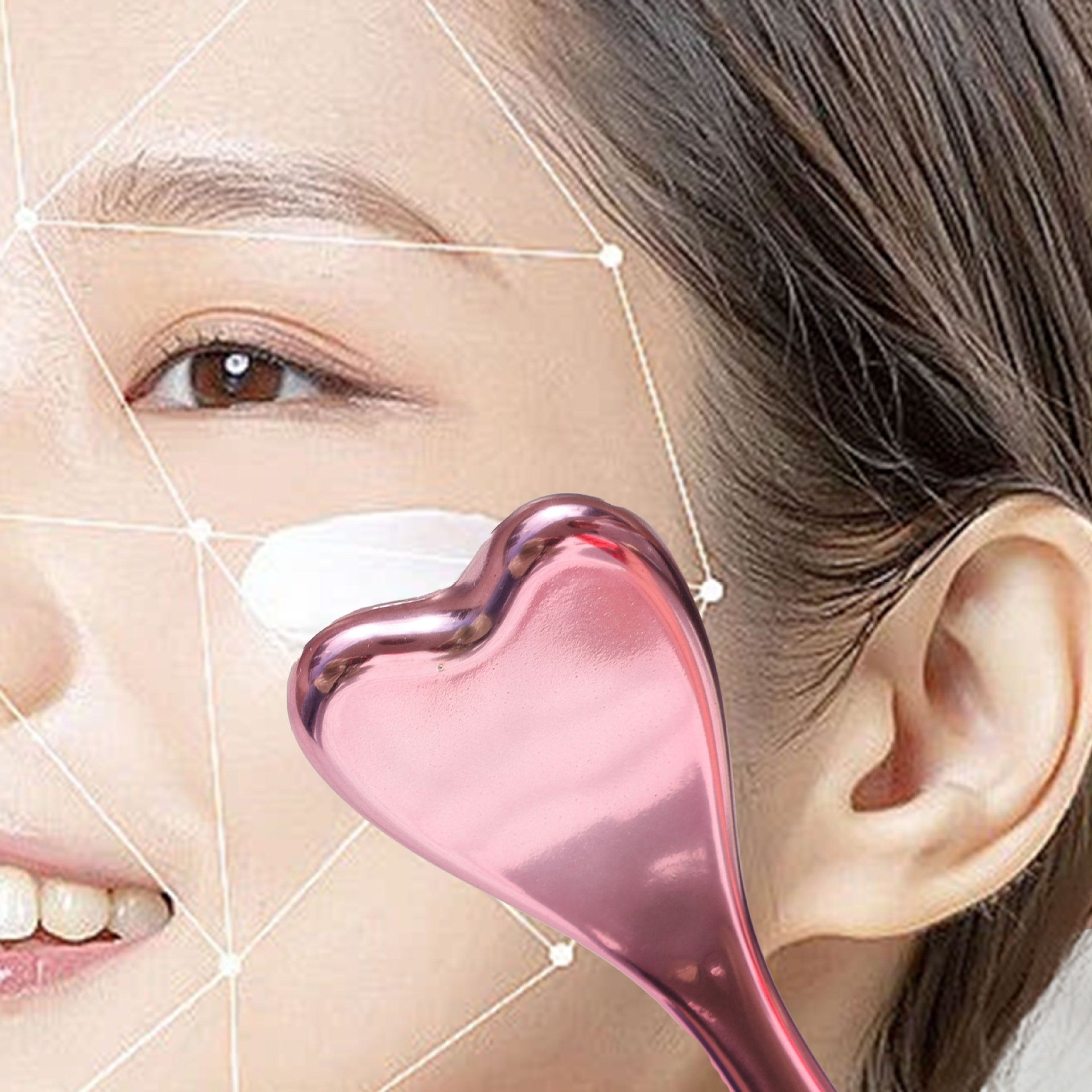 304 Stainless Steel Heart Shaped Roller Ball Massager: Face Lifting and Eye Soothing, Body Scraping and Relaxation, Lightweight and Portable, One Tool for Skincare and Body Care（black) - Image 8