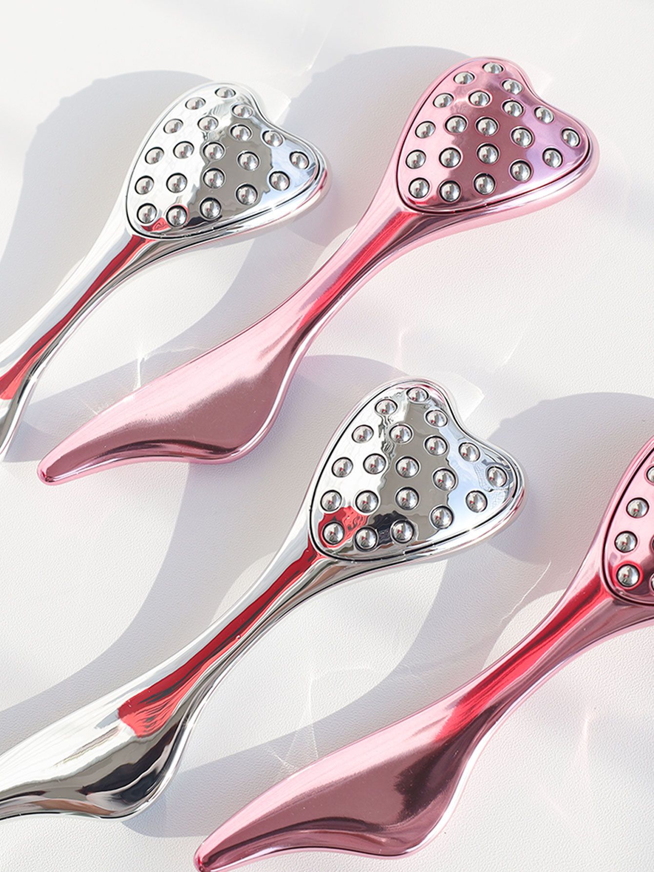 304 Stainless Steel Heart Shaped Roller Ball Massager: Face Lifting and Eye Soothing, Body Scraping and Relaxation, Lightweight and Portable, One Tool for Skincare and Body Care(PINK) - Image 7
