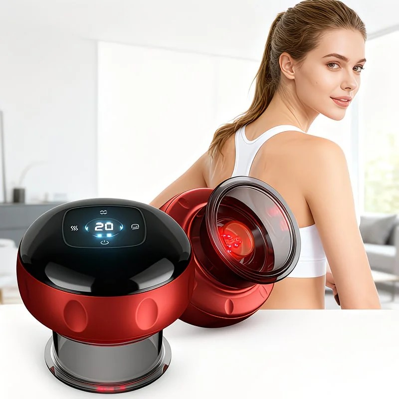 Blue Smart Cupping Massager: Wireless & Portable/One-Button Pressure Release/12-Level Red Light Heat Therapy, Detachable & Easy to Clean, Full-Body Applicable for Circulation Boost, Revitalize Your Body and Mind at Home or On the Go - Image 2