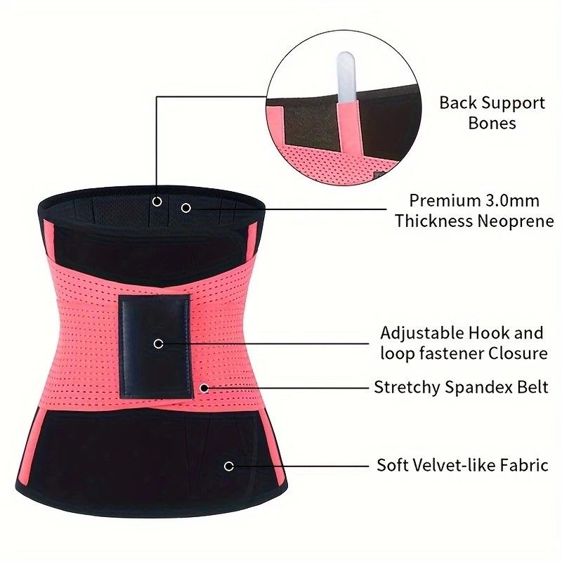 3.0mm Thickened Breathable Waist Trimmer | Sweat More for Intense Shaping, Waist Training & Back Support(black m code) - Image 8