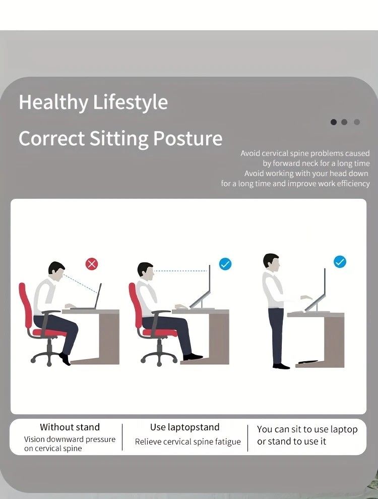 Multifunctional Laptop Stand: Portable and Foldable, 7-Level Height Adjustment, Efficient Heat Dissipation, Stable Load-Bearing - Image 6