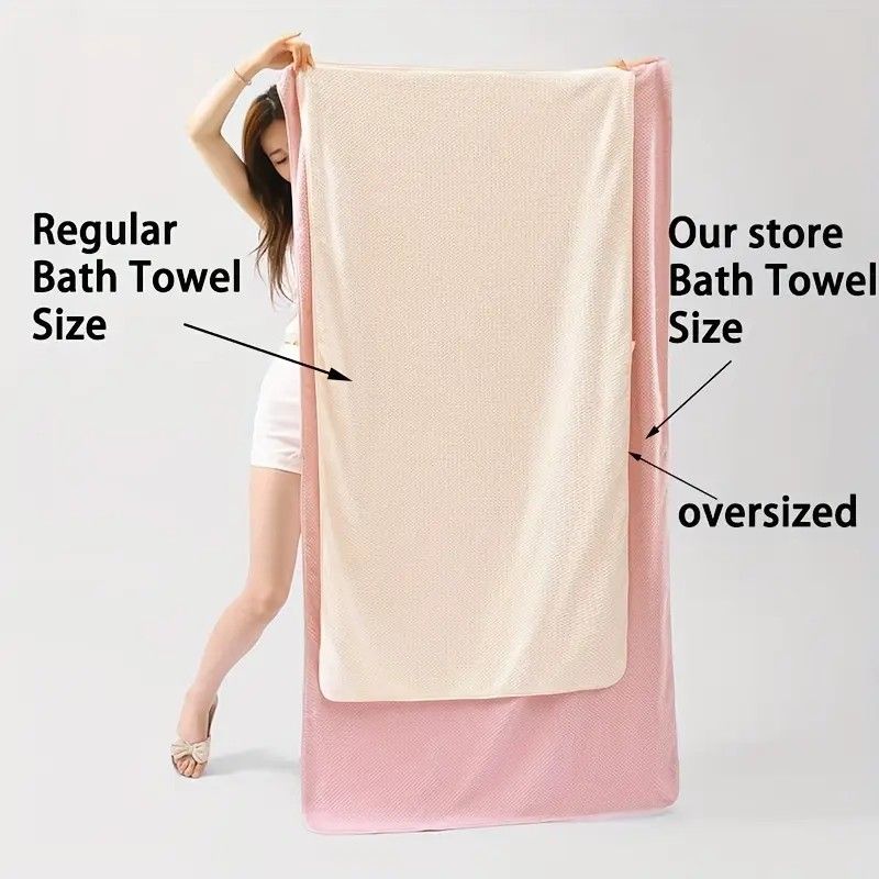 Modern Pineapple Grid Design Ultra-Soft Coral Fleece Bath Towel｜90x170cm Extra Thick Strong Absorption, Suitable for Bathroom, Gym, Hotel, and Home Use.(brown) - Image 8