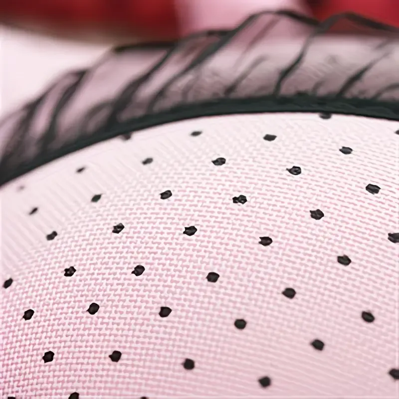 Fashionable EVA Bra Travel Storage Bag: Large Capacity Portable with Lid, Compression Resistant Anti Deformation, Essential for Business Trips, Beautiful and Practical/Black and white dot with mesh - Image 6