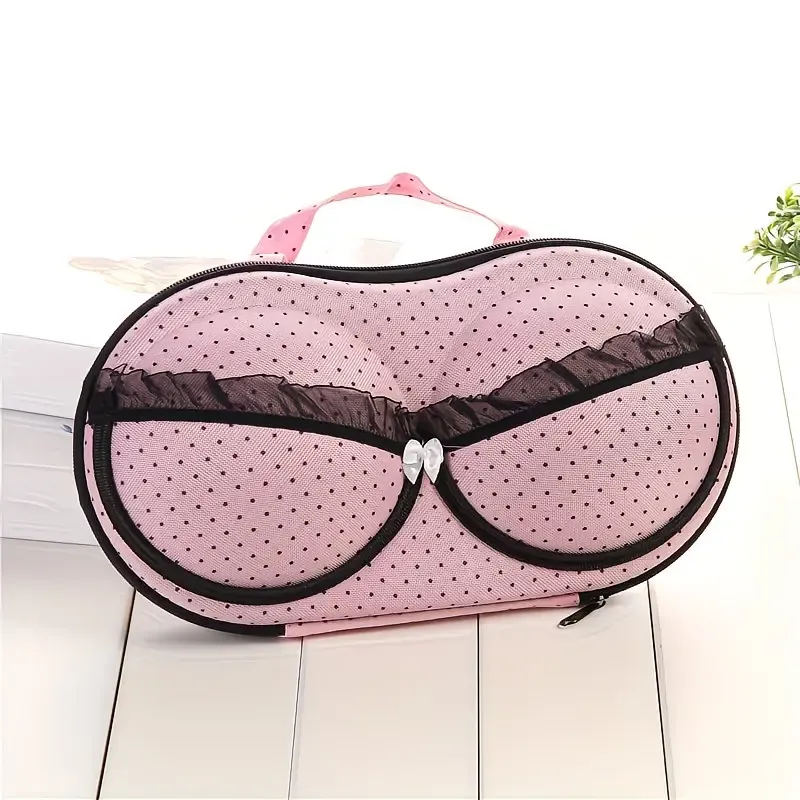 Fashionable EVA Bra Travel Storage Bag: Large Capacity Portable with Lid, Compression Resistant Anti Deformation, Essential for Business Trips, Beautiful and Practical/Foundation black spot - Image 8