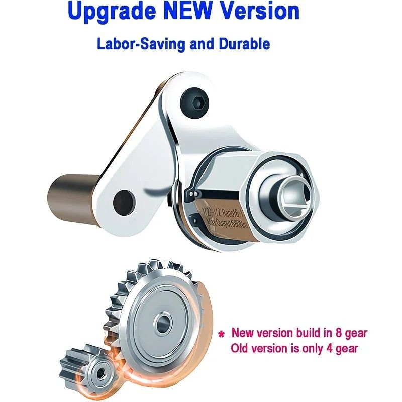 1:16 Gear Ratio Heavy Duty Torque Multiplier Wrench: 680 Nm Output Easily Removes Rusted Nuts, CR-V Alloy Steel Durable and Impact Resistant, Multiple Socket Sizes Compatible with Cars and SUVs, Effortless and Efficient Tire Changing. - Image 7