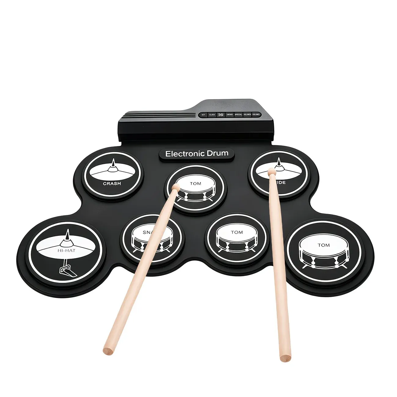 Portable Roll-Up Electronic Drum: Seven Pads with Realistic Feel, Silent Practice, Foldable and Easy to Carry Anywhere - Image 8
