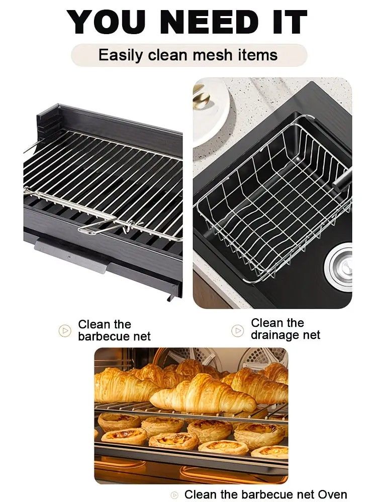 LED-lit electric barbecue brush, rechargeable rotating cleaning, instantly cleans the grill after backyard BBQ, lazy cleaning essential.(gold) - Image 3