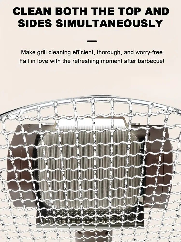 LED-lit electric barbecue brush, rechargeable rotating cleaning, instantly cleans the grill after backyard BBQ, lazy cleaning essential.(gold) - Image 4