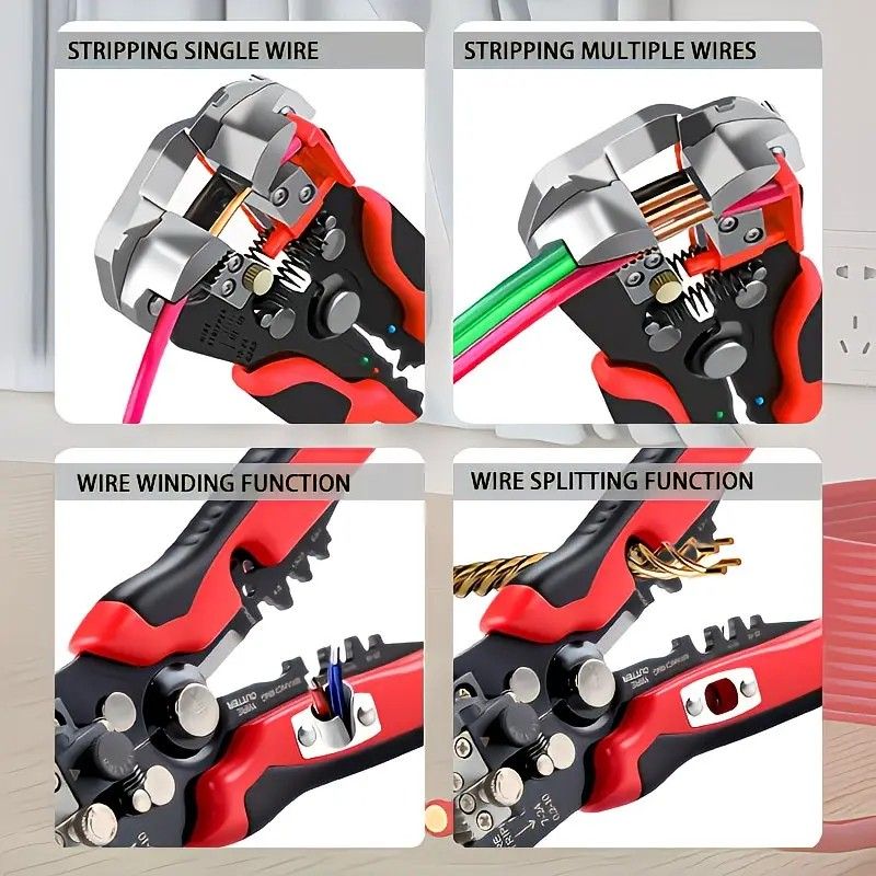 Multifunctional Wire Stripper, Five-in-One All-Purpose, Widely Compatible with 7-24 AWG, Intelligent Adjustment for Precise Stripping Without Damaging Core, Full Capabilities in Cutting, Crimping, Splitting, and Winding, Essential for Electricians and DIY - Image 6